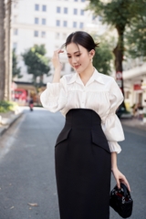 VELLE DESIGN Chân váy Alixa chất cotton hàn dày dặn
