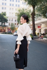 VELLE DESIGN Chân váy Alixa chất cotton hàn dày dặn