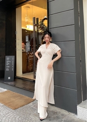 VELLE DESIGN- Áo dài Sasa chất vải dày dặn kèm quần lụa