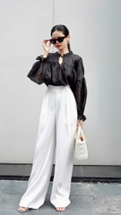 Quần Hanna kiểu dáng thanh lịch chất cotton lụa hàn dày dặn sang trọng VELLE DESIGN