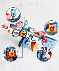 Đồ chơi Lego bộ lắp ghép phát triển tư duy súng cảnh sát biến hình 130 chi tiết hàng Feelo chính hãng - FL1682.