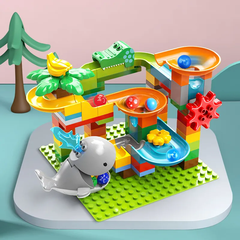 Đồ chơi Lego bộ lắp ghép phát triển tư duy khu vui chơi cầu trượt cá voi hàng Feelo chính hãng 84 chi tiết FL1647.