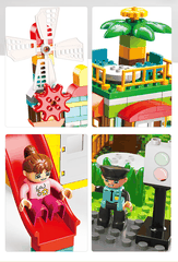 Đồ chơi Lego bộ lắp ghép phát triển tư duy khu vui chơi thị trấn cối xay gió 269 chi tiết hàng Feelo chính hãng - FL1642