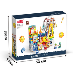Đồ chơi Lego bộ lắp ghép phát triển tư duy khu vui chơi đu quay 178 chi tiết  Hàng Feelo chính hãng - FL1644.