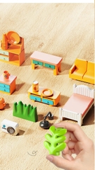 Đồ chơi Lego bộ lắp ghép Lego ngôi nhà búp bê 3 tầng cho trẻ em với thương hiệu Feelo chính hãng - 186 chi tiết .