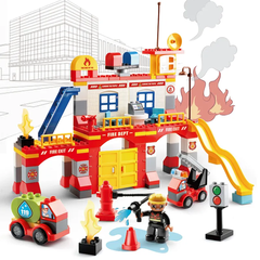 Đồ chơi lego bộ lắp ghép phát triển tư duy Trạm cứu hỏa 145 chi tiết hàng Feelo chính hãng -  FL1663.