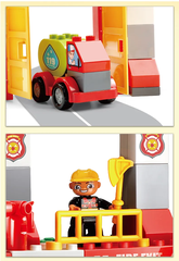 Đồ chơi lego bộ lắp ghép phát triển tư duy Trạm cứu hỏa 145 chi tiết hàng Feelo chính hãng -  FL1663.