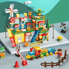 Đồ chơi Lego bộ lắp ghép phát triển tư duy khu vui chơi thị trấn cối xay gió 269 chi tiết hàng Feelo chính hãng - FL1642
