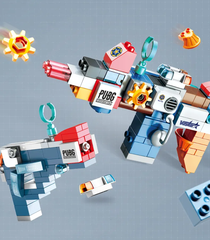 Đồ chơi Lego bộ lắp ghép phát triển tư duy súng cảnh sát biến hình 130 chi tiết hàng Feelo chính hãng - FL1682.