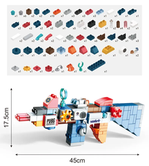 Đồ chơi Lego bộ lắp ghép phát triển tư duy súng cảnh sát biến hình 130 chi tiết hàng Feelo chính hãng - FL1682.