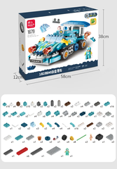 Đồ chơi Lego bộ lắp ghép phát triển tư duy ô tô đa dạng 182 chi tiết hàng Feelo chính hãng - FL1683.