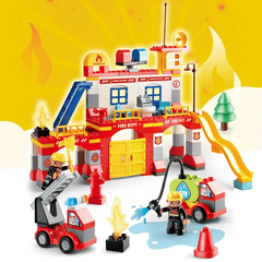 Đồ chơi lego bộ lắp ghép phát triển tư duy Trạm cứu hỏa 145 chi tiết hàng Feelo chính hãng -  FL1663.