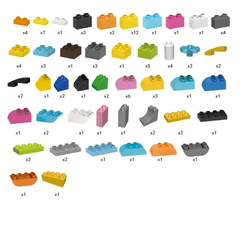 Đồ chơi Lego bộ lắp ghép phát triển tư duy các con vật 102 chi tiết hàng chính hãng FEELO-FL1650.