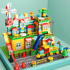 Đồ chơi Lego bộ lắp ghép phát triển tư duy khu vui chơi thị trấn cối xay gió 269 chi tiết hàng Feelo chính hãng - FL1642