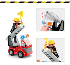Đồ chơi lego bộ lắp ghép phát triển tư duy Trạm cứu hỏa 145 chi tiết hàng Feelo chính hãng -  FL1663.
