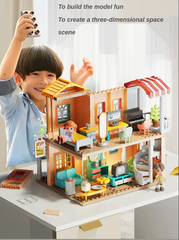 Đồ chơi Lego bộ lắp ghép Lego ngôi nhà búp bê 3 tầng cho trẻ em với thương hiệu FEELO -1802 (246 chi tiết).