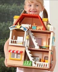 Đồ chơi Lego bộ lắp ghép Lego ngôi nhà búp bê 3 tầng cho trẻ em với thương hiệu Feelo chính hãng - 186 chi tiết .