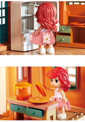 Đồ chơi Lego bộ lắp ghép Lego ngôi nhà búp bê 3 tầng cho trẻ em với thương hiệu Feelo chính hãng - 186 chi tiết .