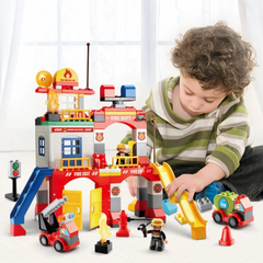 Đồ chơi lego bộ lắp ghép phát triển tư duy Trạm cứu hỏa 145 chi tiết hàng Feelo chính hãng -  FL1663.