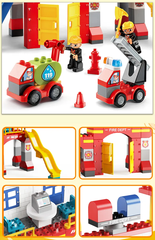Đồ chơi lego bộ lắp ghép phát triển tư duy Trạm cứu hỏa 145 chi tiết hàng Feelo chính hãng -  FL1663.