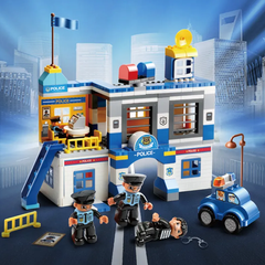 Đồ chời Lego bộ lắp ghép phát triển tư duy sở cảnh sát 167 chi tiết hàng Feelo chính hãng - FL1673.
