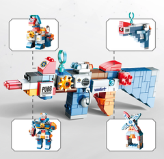 Đồ chơi Lego bộ lắp ghép phát triển tư duy súng cảnh sát biến hình 130 chi tiết hàng Feelo chính hãng - FL1682.