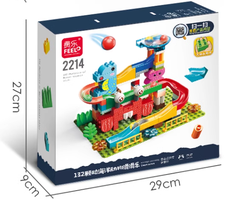 Bộ lắp ghép phát triển tư duy khu vui chơi cầu trượt con vật 133 chi tiết FL1686