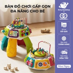 Đồ chơi Montessori bàn bận rộn cho bé có phát nhạc chính hãng Goodway đa năng cho bé có thể gấp gọn