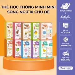 Thẻ học thông minh Flashcard mini song ngữ Anh Việt nhiều chủ đề cho bé - Thẻ học thông minh Lalala baby