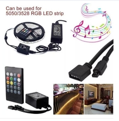 Bộ Led Dán Đổi Màu RGB 5m 5050 (Loại có Silicon Chống Nước)Có Điều Khiển Từ Xa 20 Phím