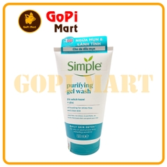 Gel rửa mặt Simple thanh khiết cho da dầu mụn 150ml