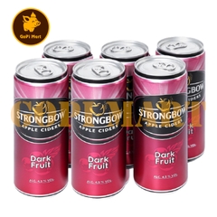 Strongbow lon nước táo lên men vị dâu đen 330ml