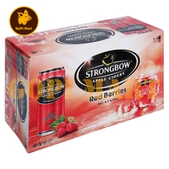 Strongbow lon nước táo lên men dâu đỏ 330ml