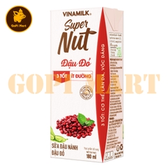 Sữa đậu nành đậu đỏ Vinamilk Super Nut hộp 180ml