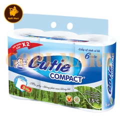 Giấy Vệ Sinh Không Lõi Cutie ComPact 6 Cuộn