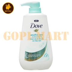 Sữa tắm Dove chăm sóc da nhạy cảm 500g (Tặng khăn)