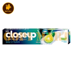 Kem đánh răng Closeup trắng răng tự nhiên Muối biển detox hộp 180g