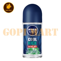 Lăn khử mùi NIVEA Men Cool Kich mát lạnh thơm sảng khoái chai 50ml