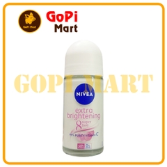 Lăn khử mùi NIVEA Extra Brightening dưỡng da sáng mịn tối ưu chai 50ml