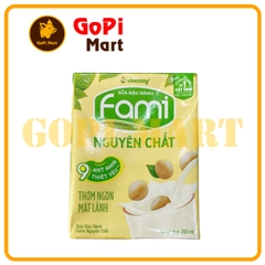 Sữa đậu nành Fami nguyên chất hộp 200ml