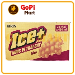 Nước trái cây Ice+ vị nho xanh chai 490ml