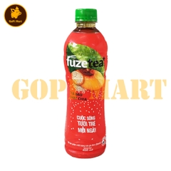 Trà đào và hạt chia Fuzetea chai 450ml