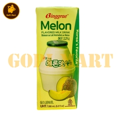 Sữa tiệt trùng vị dưa lưới Binggrae hộp 200ml