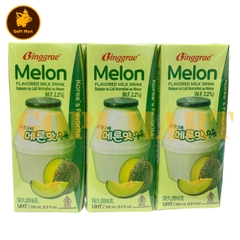 Sữa tiệt trùng vị dưa lưới Binggrae hộp 200ml