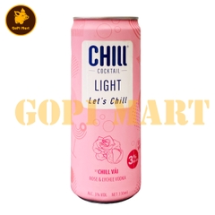 Nước trái cây lên men Chill Cocktail vị vải lon 330ml