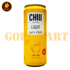 Nước trái cây lên men Chill Cocktail vị đào lon 330ml