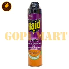 Bình xịt côn trùng Raid hương cam chanh chai lớn