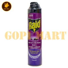 Bình xịt côn trùng Raid hương lavender chai lớn