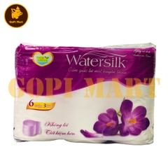 Giấy vệ sinh Watersilk, không lõi (6cuộn, 3lớp)