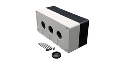 Hộp điều khiển ba lỗ trắng